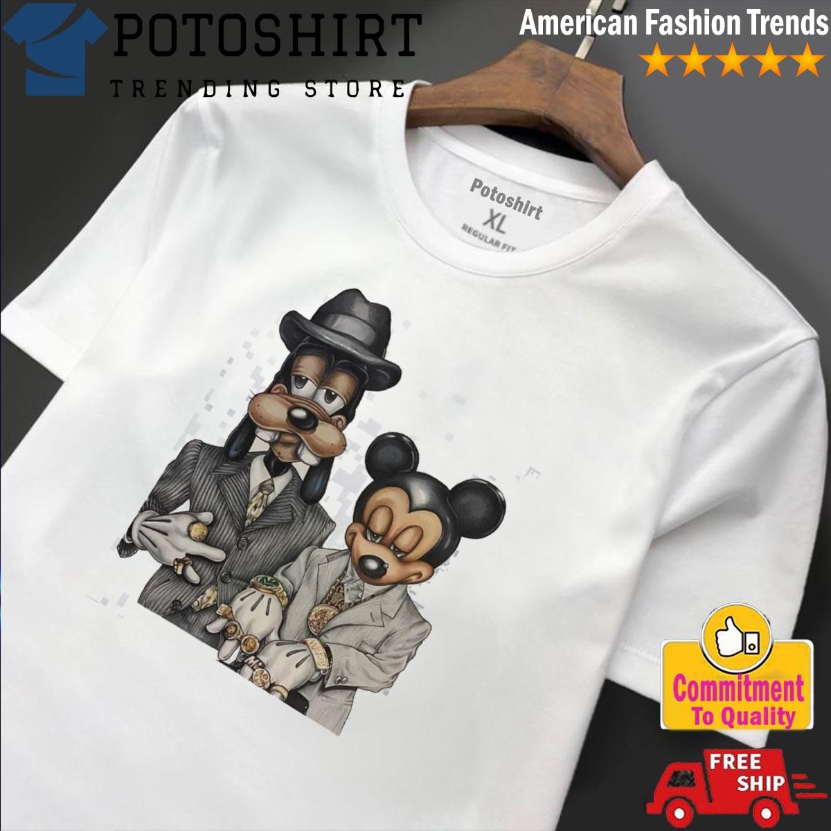 90s Hip Hop Dancehall Socao Junkie Mickey Mouse Goofy T-shirt