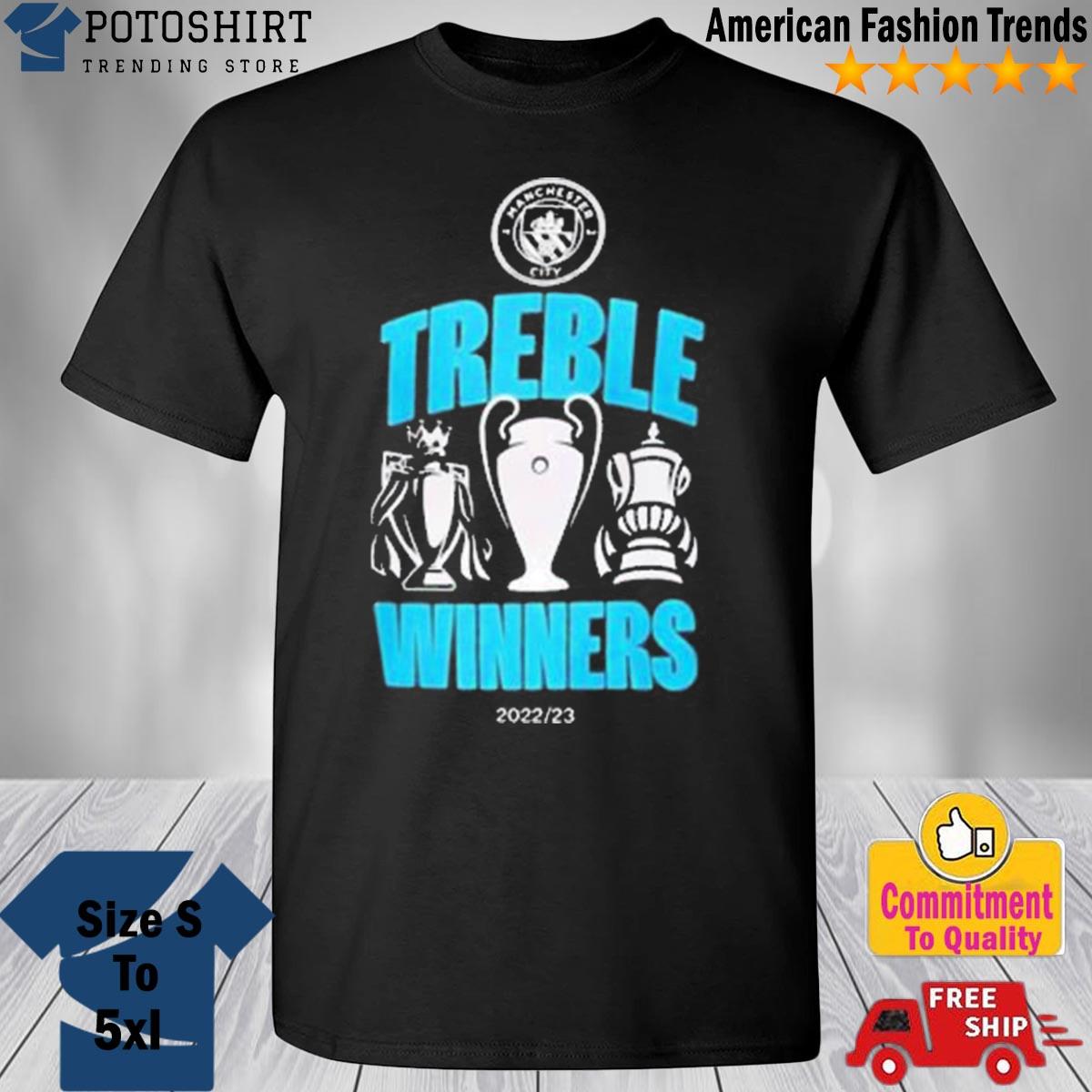 Official manchester city treble winners 2023 shirt