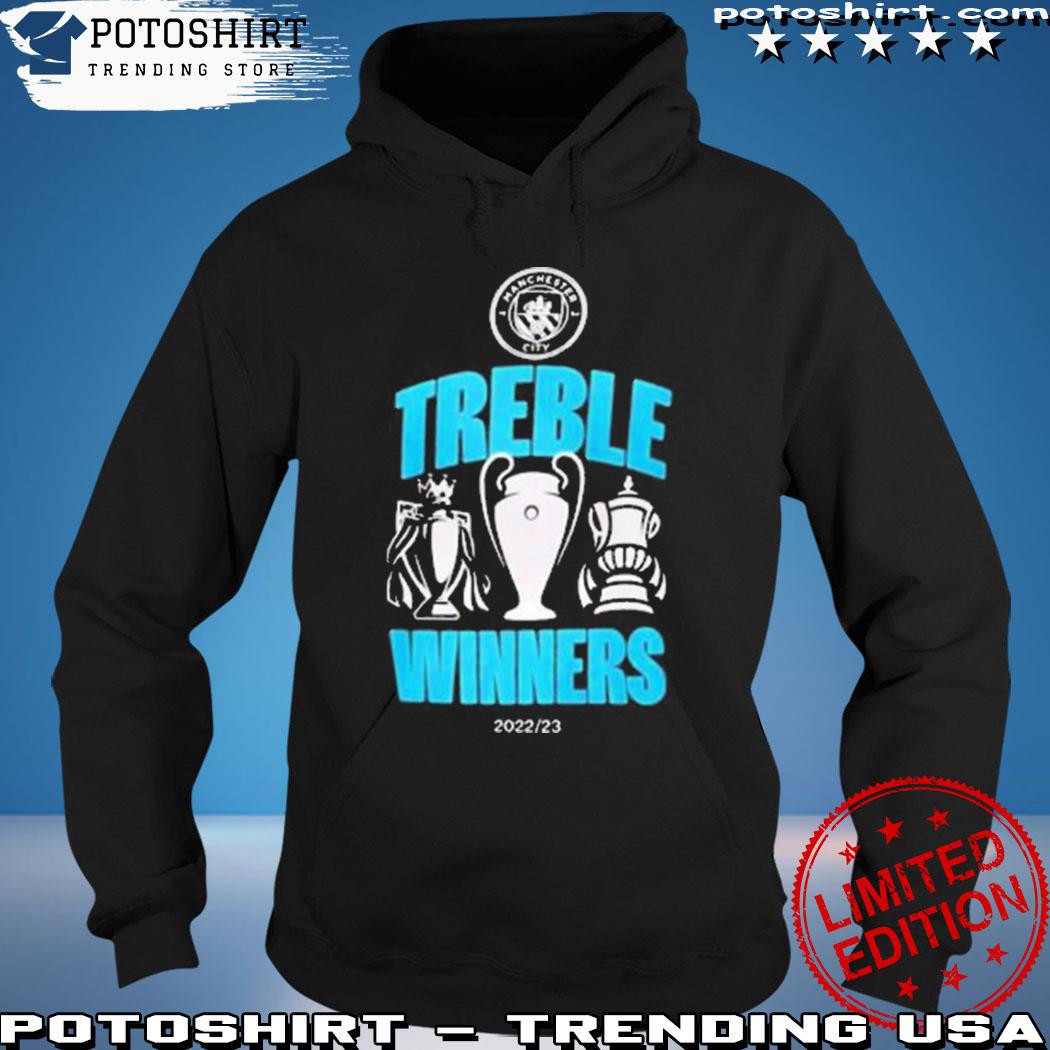 Official manchester city treble winners 2023 s hoodie