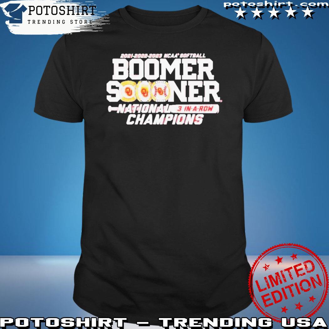 Oklahoma Sooners Three-peat 2023 Ncaa Softball Women's College World Series  Champions T-shirt