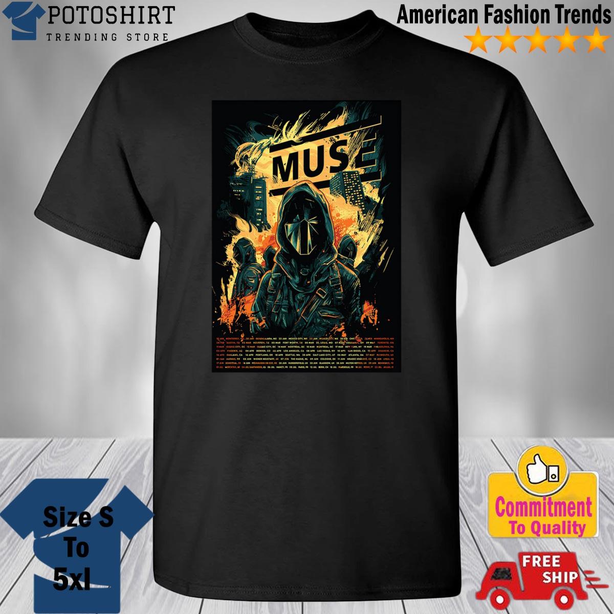 Poster muse wotp riot tour 2023 shirt