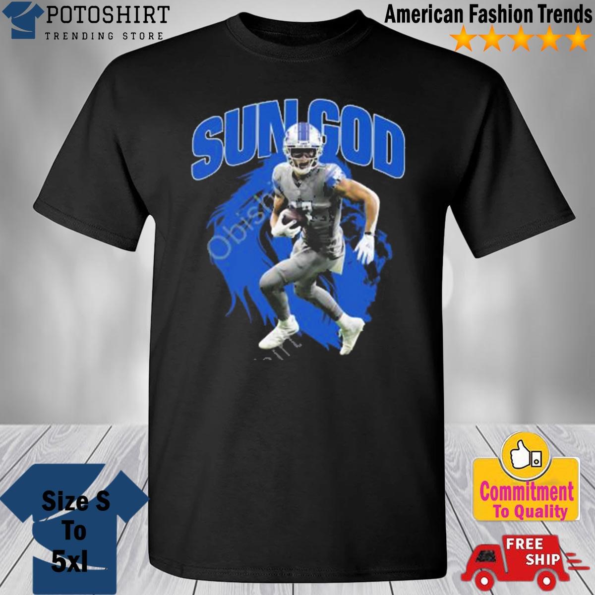 Amon-Ra St. Brown Detroit Lions football sun God 2023 T-shirt