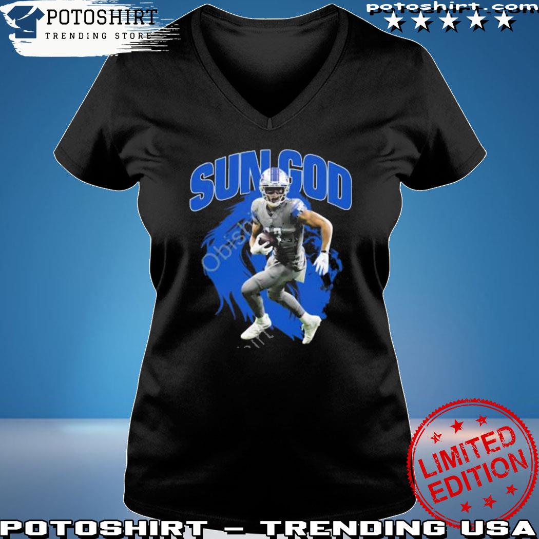 Amon-Ra St. Brown Detroit Lions football sun God 2023 T-shirt, hoodie,  sweater, long sleeve and tank top