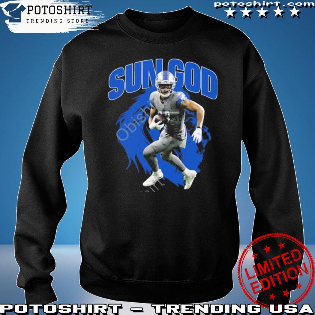 Amon-Ra St. Brown Men's Long Sleeve T-Shirt, Detroit Football Men's Long  Sleeve T-Shirt