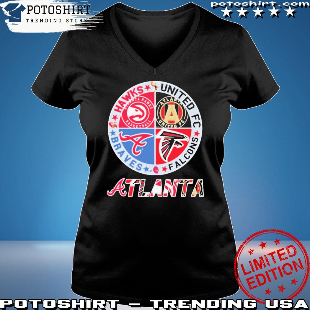 Official Logo Atlanta Braves Atlanta Falcons Atlanta Hawks Atlanta United  Fc Logo 2023 shirt, hoodie, sweater, long sleeve and tank top