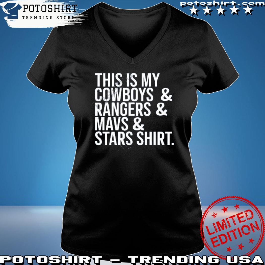 Bullzerk Kids- This Is My Cowboys, Rangers, Mavs and Stars Shirt Youth Large (10/12)