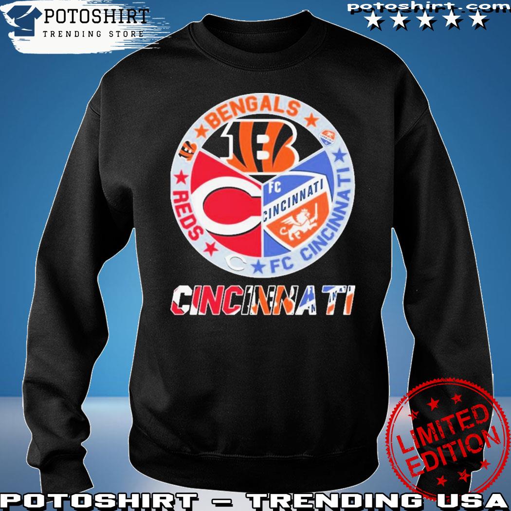 Cincinnati Circle Logo Sport Teams Bengals Reds T Shirt, hoodie, sweater  and long sleeve