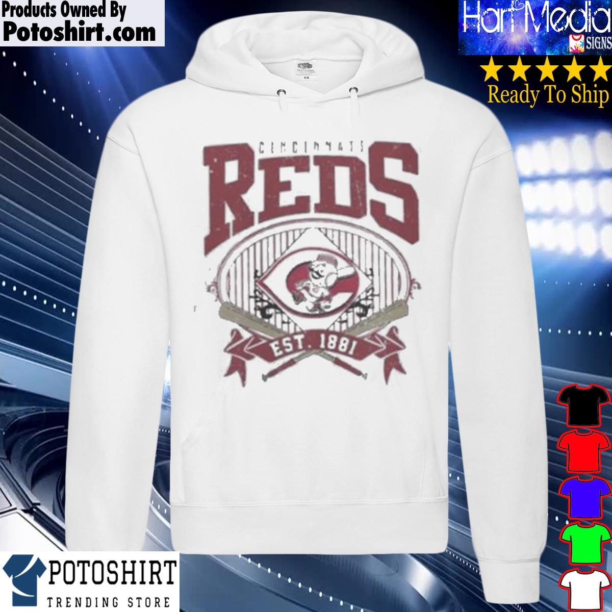 CincinnatI reds est 1881 vintage baseball fan shirt, hoodie, longsleeve,  sweater