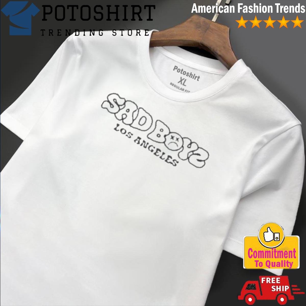 Product design sad boyz mente positiva los angeles shirt