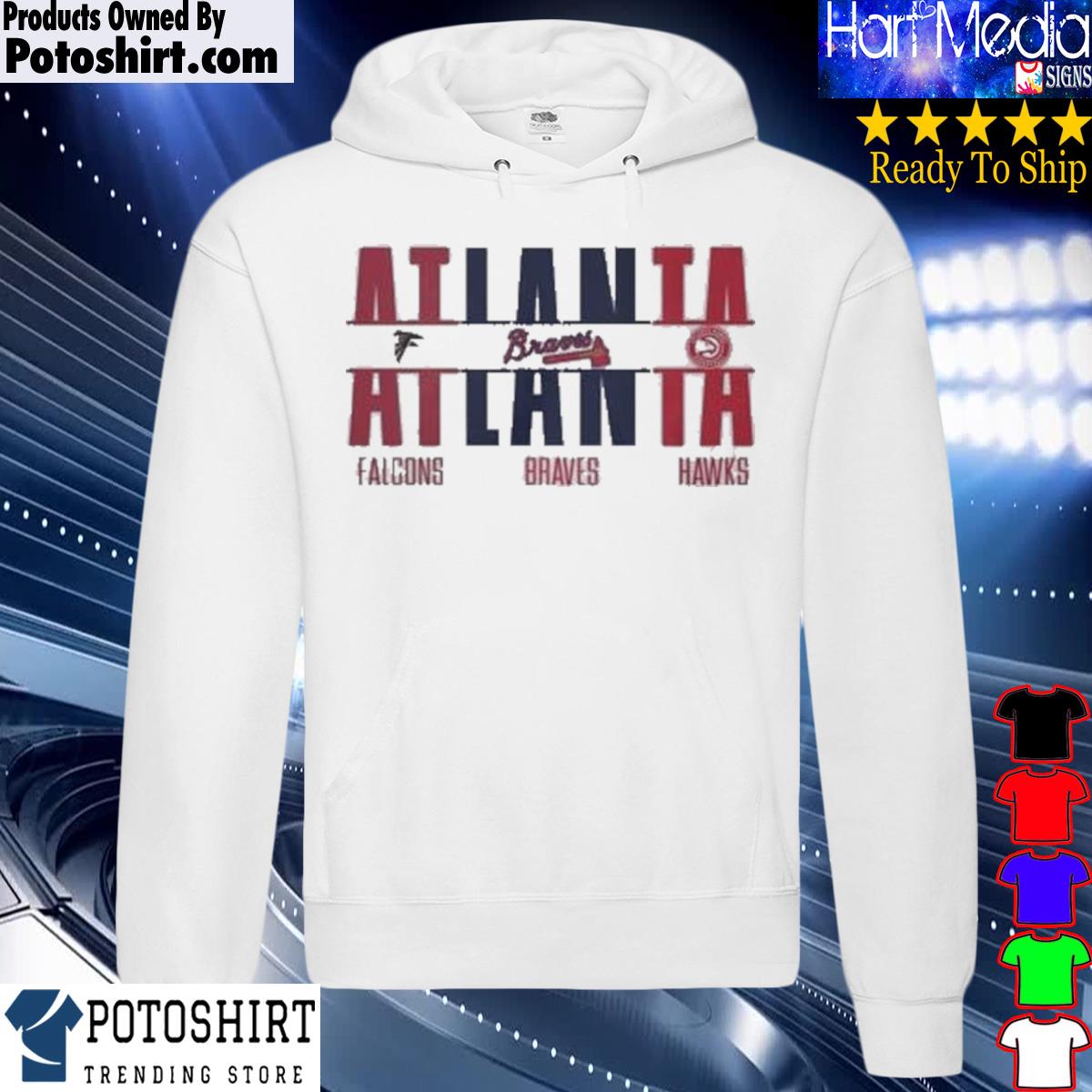 Official Logo Atlanta Braves Atlanta Falcons Atlanta Hawks Atlanta United  Fc Logo 2023 shirt, hoodie, sweater, long sleeve and tank top