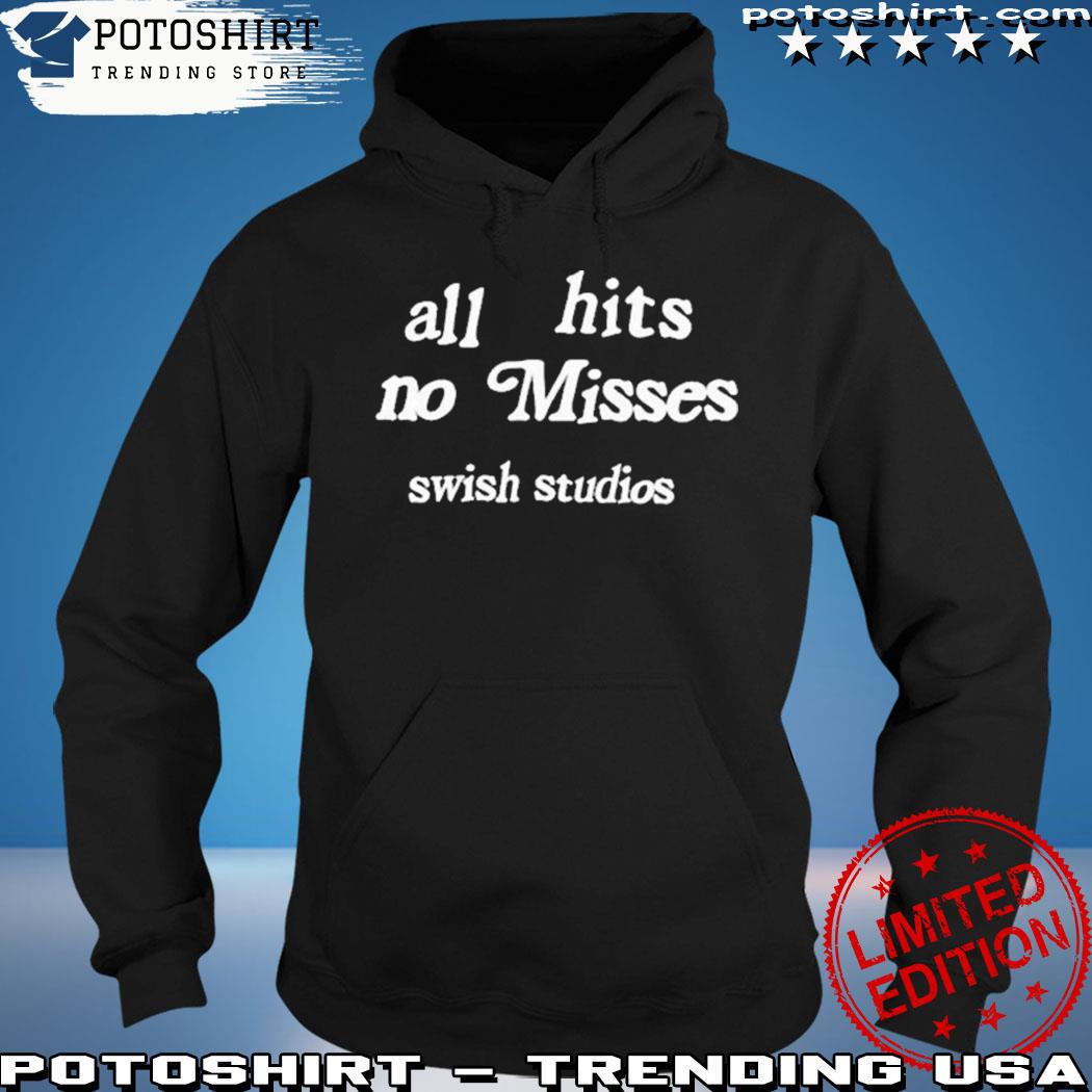 Official all hits no misses swish studios s hoodie