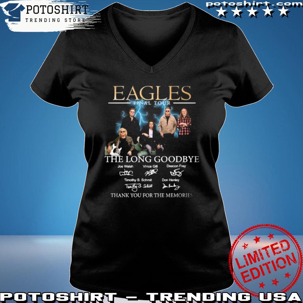 Vintage Eagles Band Signature Shirt The Long Goodbye Finals Tour T-Shirt  Unisex - TourBandTees