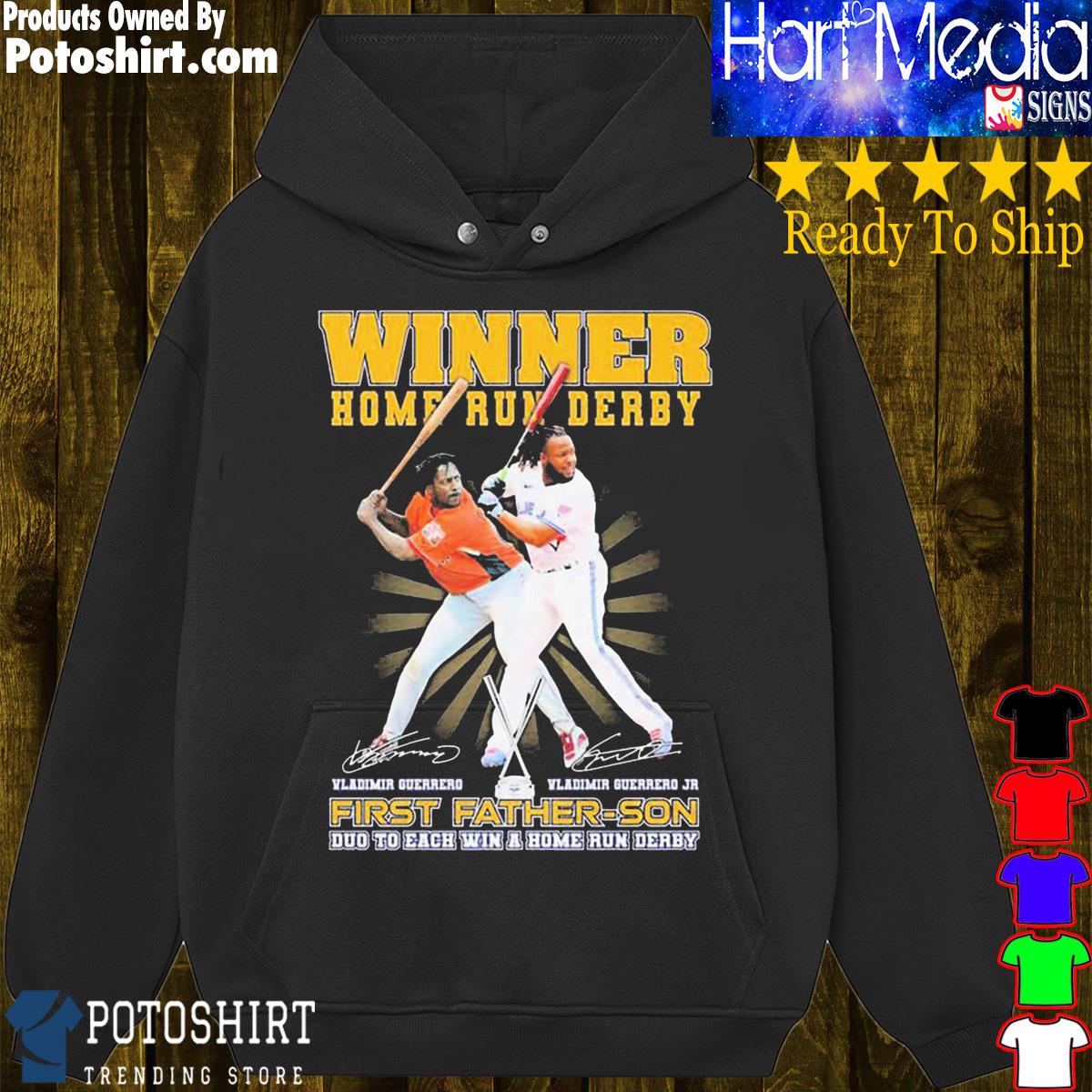 Official Vladimir Guerrero Winner Home Run Derby First Father Son Duo To  Each Win T t-shirt, hoodie, longsleeve, sweater