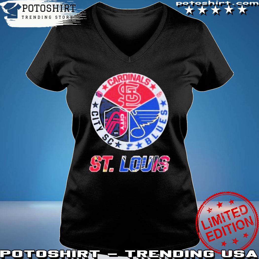 St Louis Cardinals and St Louis Blues City t shirt 