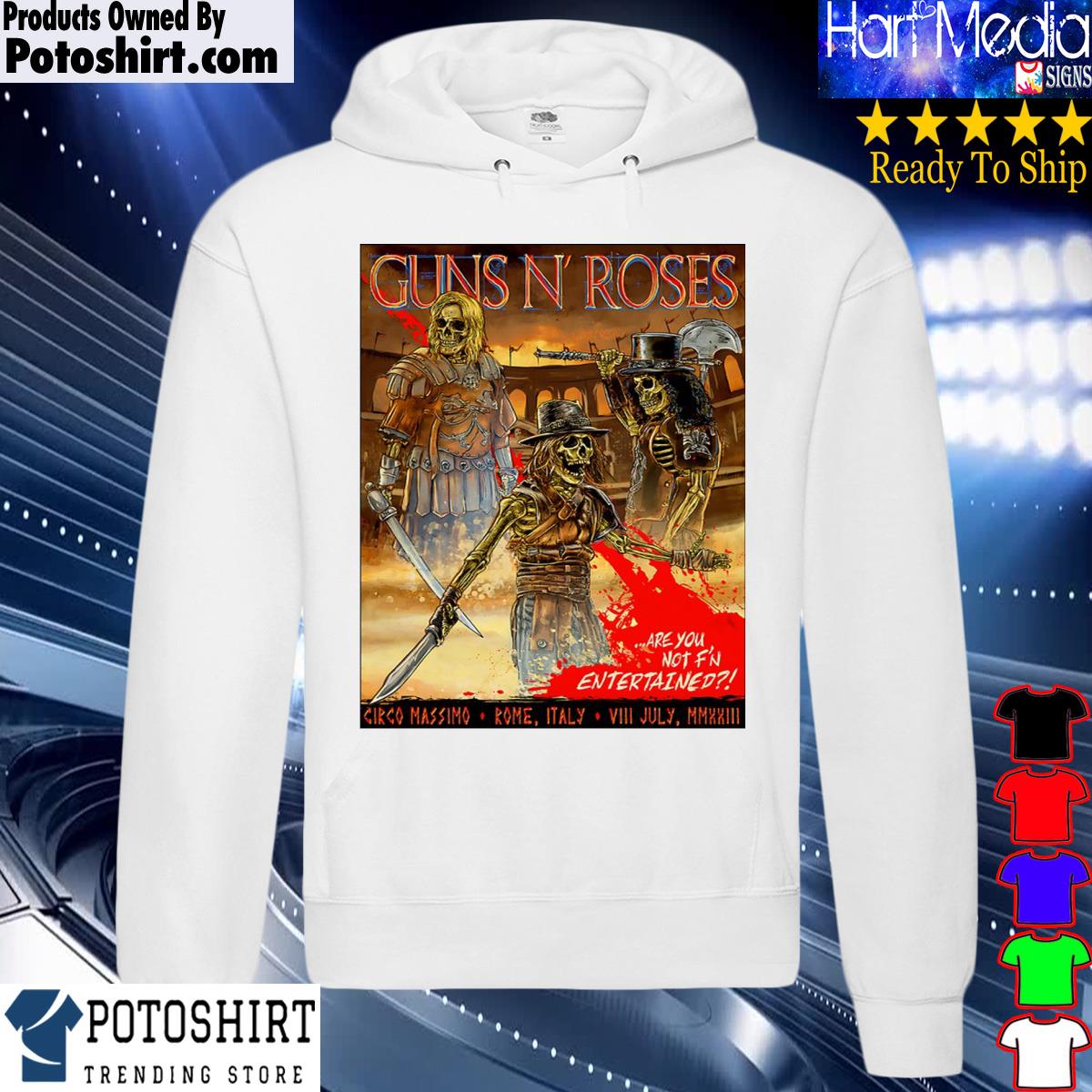 Product guns N' Roses at Circo Massimo (Roma) on 8 July 2023 poster s hoodie