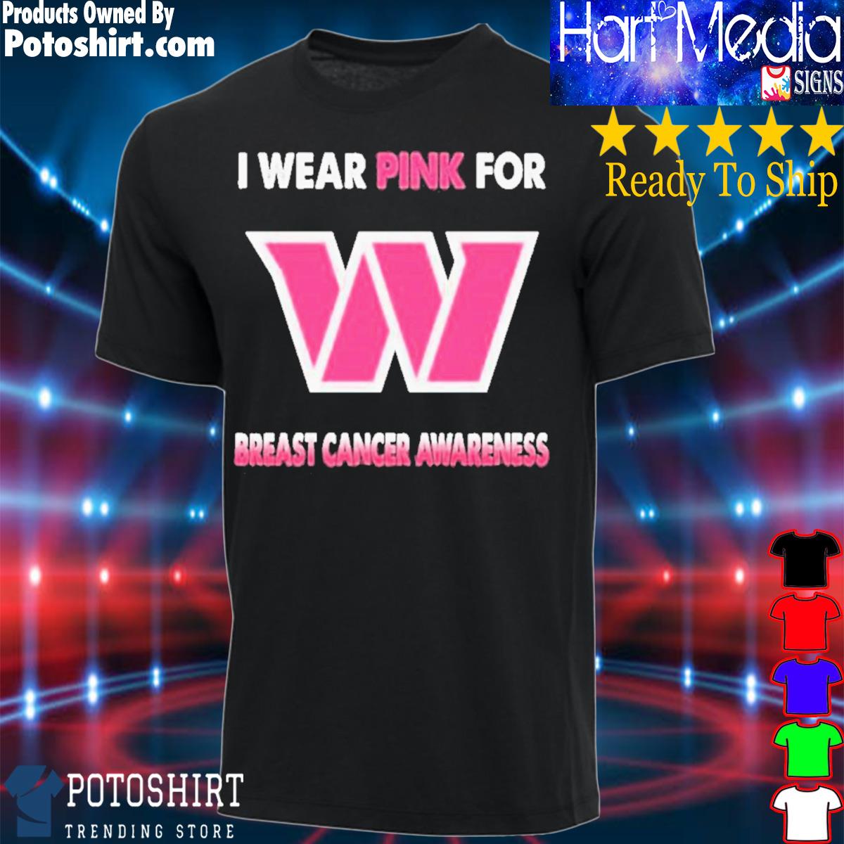 washington commanders breast cancer shirt