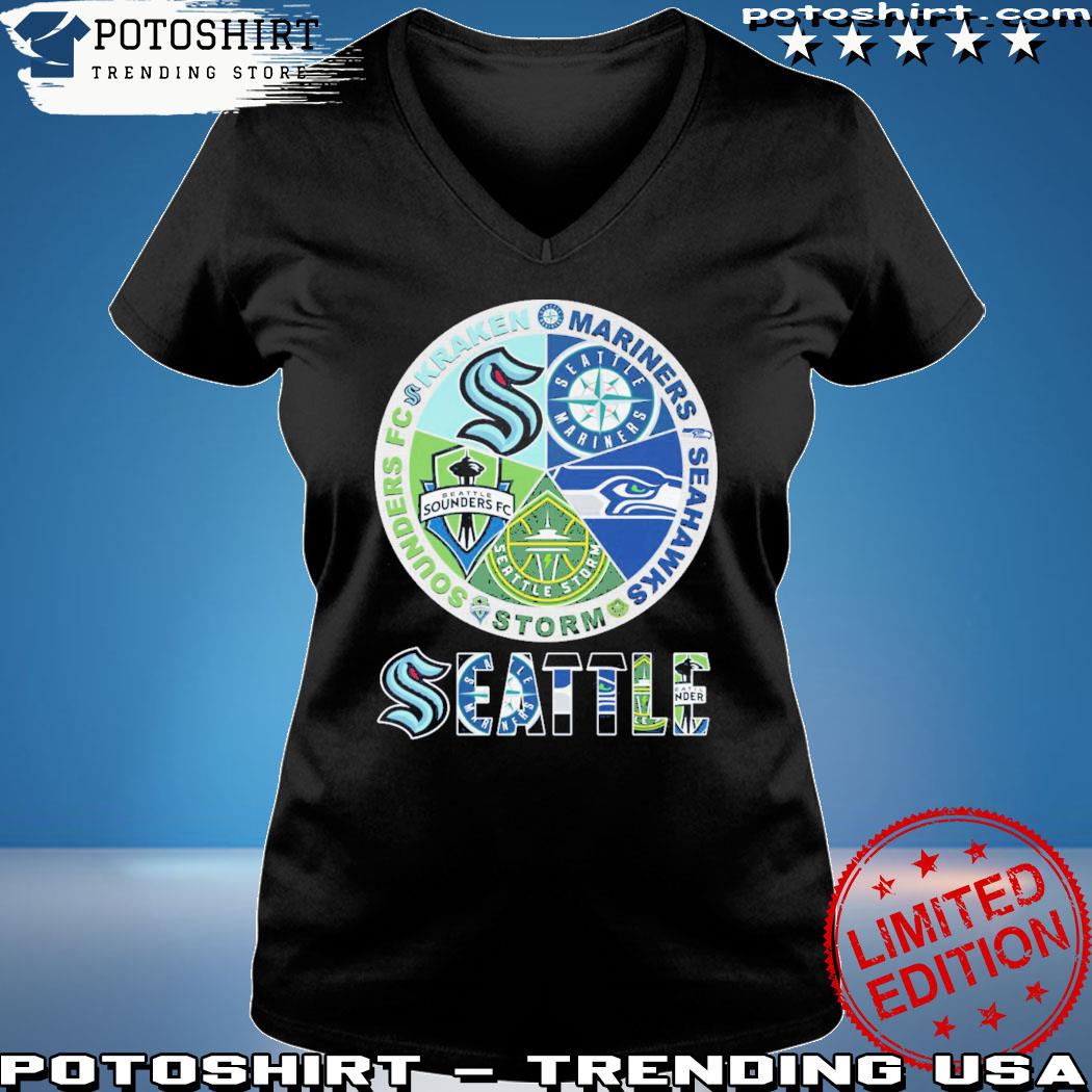 Seattle Kraken Seattle Seahawks And Seattle Mariners Unisex T-Shirt