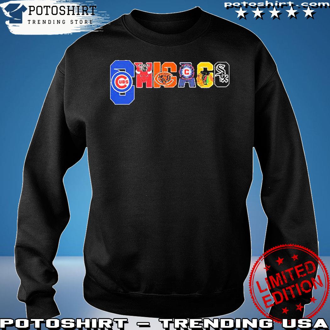 Product skyline Chicago Cubs white sox bears bulls blackhawks city  champions shirt, hoodie, sweater, long sleeve and tank top