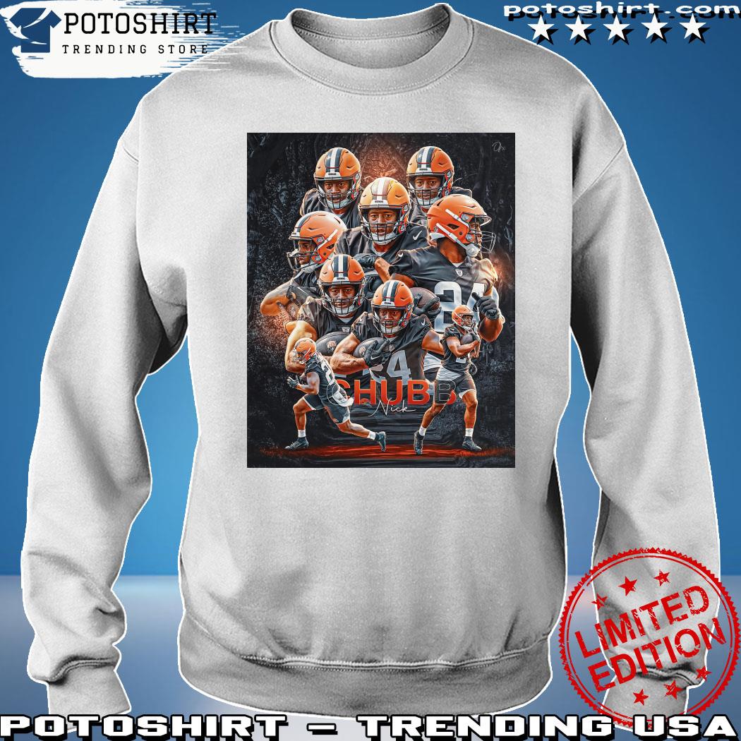 Cleveland Browns Nick Chubb Text Pic Long sleeve shirt