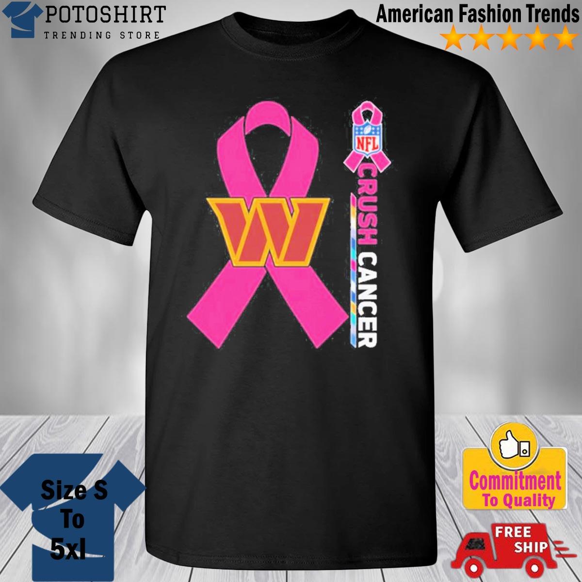 Crush Cancer Washington Commanders NFL Shirt Cancer Support Women