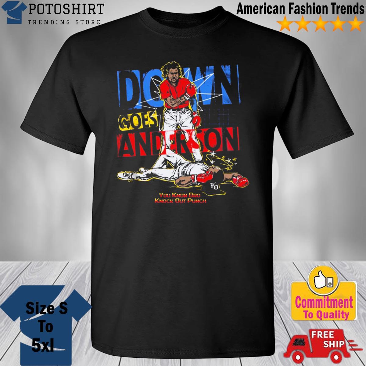 Official down Goes Anderson Shirt Jose Ramirez Vs Tim Anderson