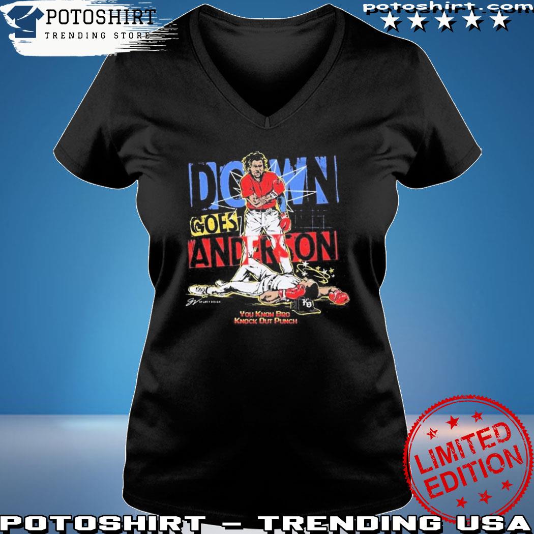 Down Goes Anderson Shirt Baseball Fight Unisex White Shirt Tom Hamilton  Down Goes Anderson Shirt Tim Anderson Jose Ramirez Shirt Tom Hamilton Shirt  - Trendingnowe