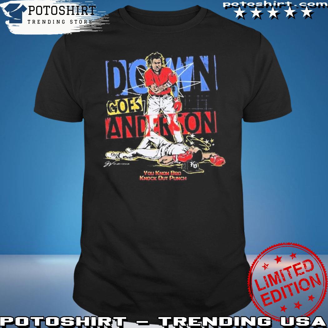 Official down Goes Anderson Shirt Tom Hamilton Down Goes Anderson Shirt Tim Anderson Jose Ramirez Shirt Tom Hamilton Shirt Baseball Fight