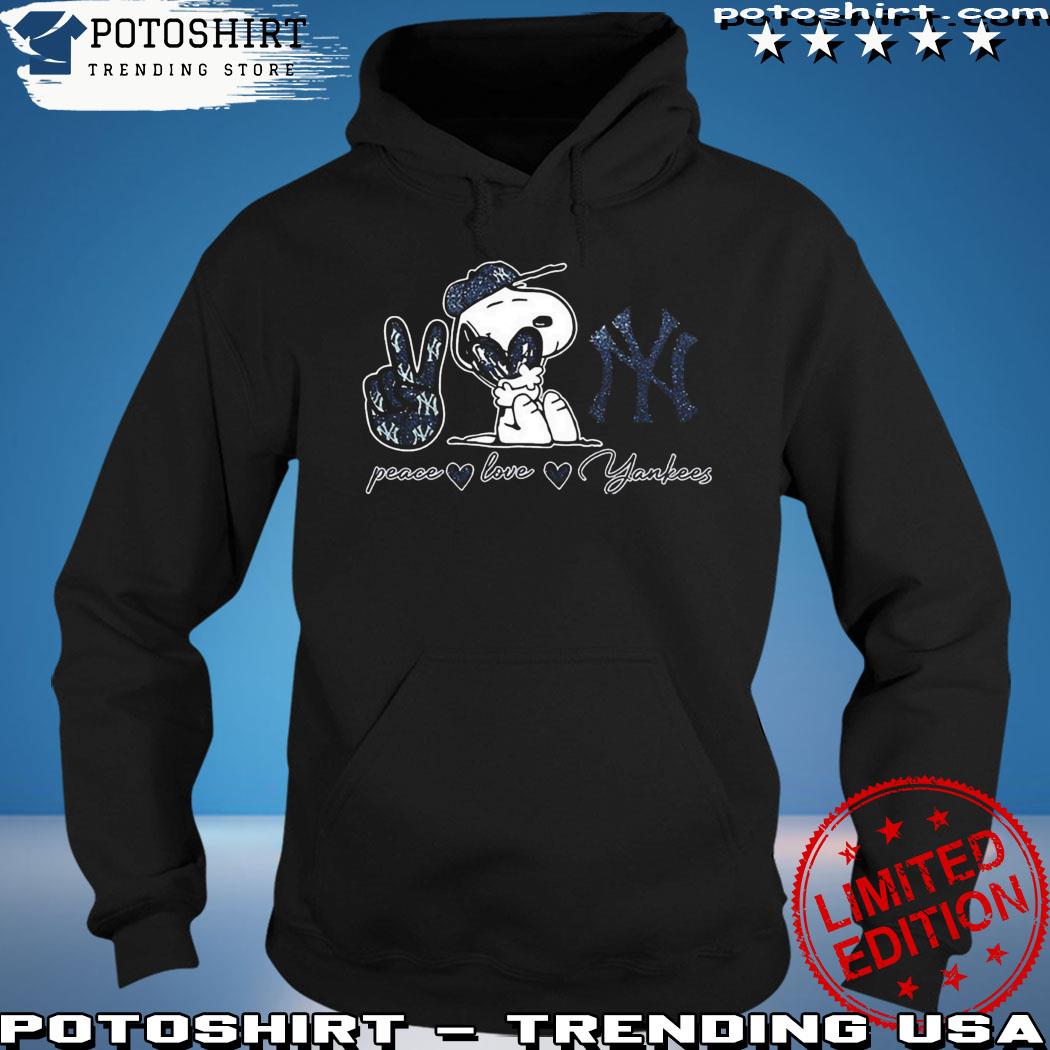 Snoopy New York Yankees Peace Love Yankees shirt, hoodie, sweater