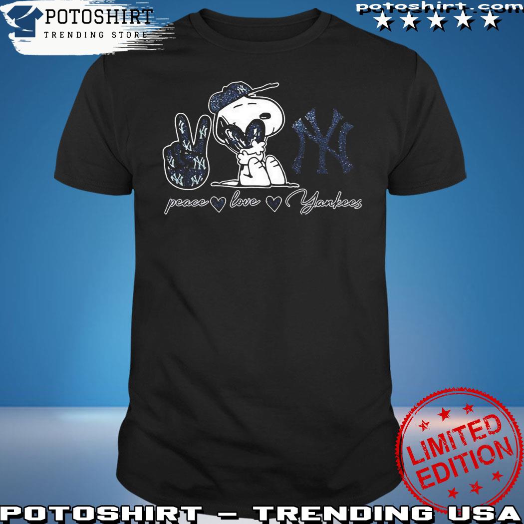 Official snoopy Peace Love New York Yankees Shirt