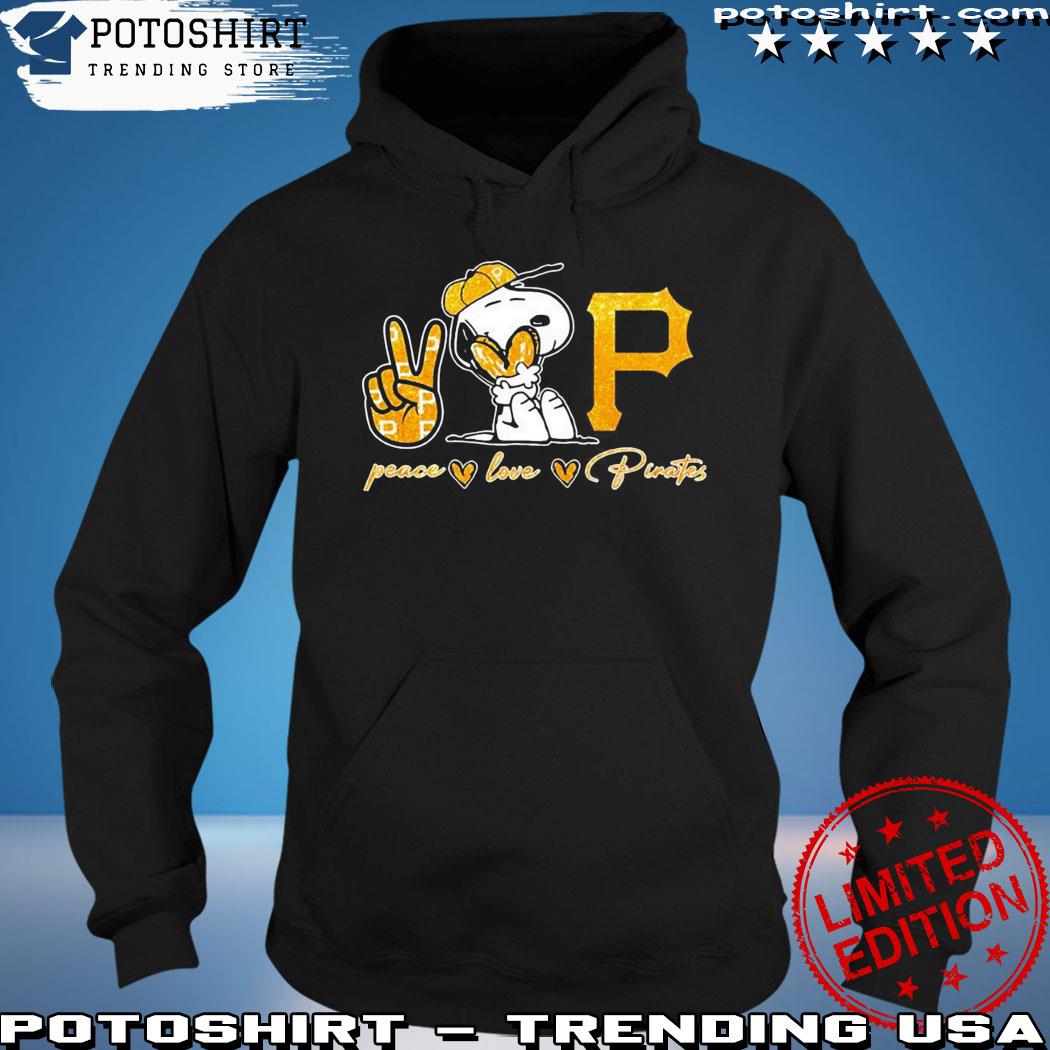 Official snoopy Peace Love Pittsburgh Pirates Shirt hoodie