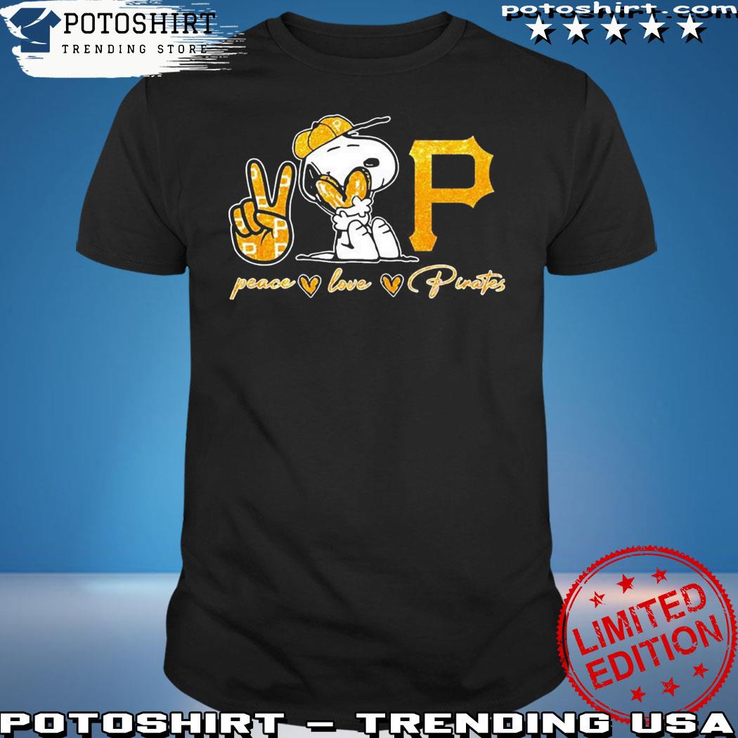 Official snoopy Peace Love Pittsburgh Pirates Shirt