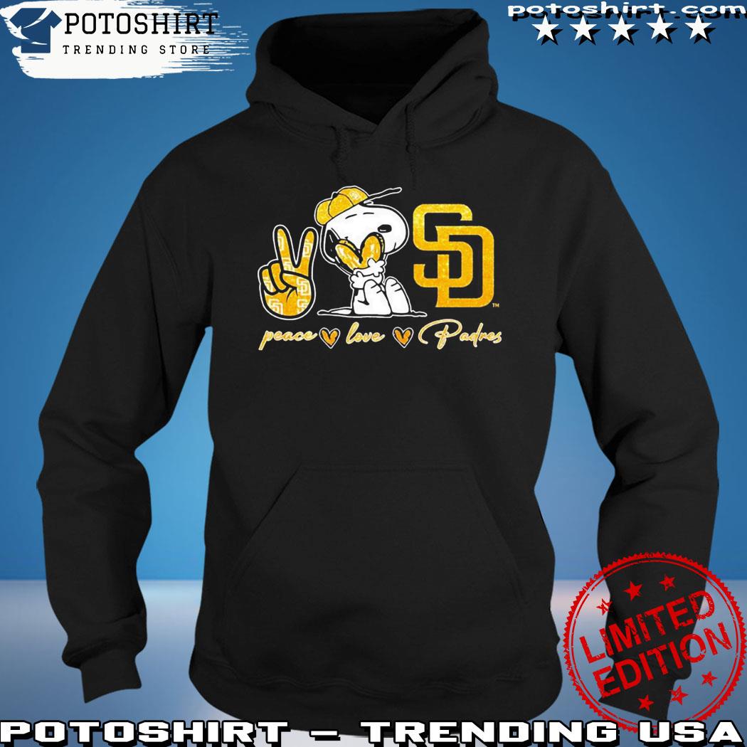 Official snoopy Peace Love San Diego Padres Shirt hoodie