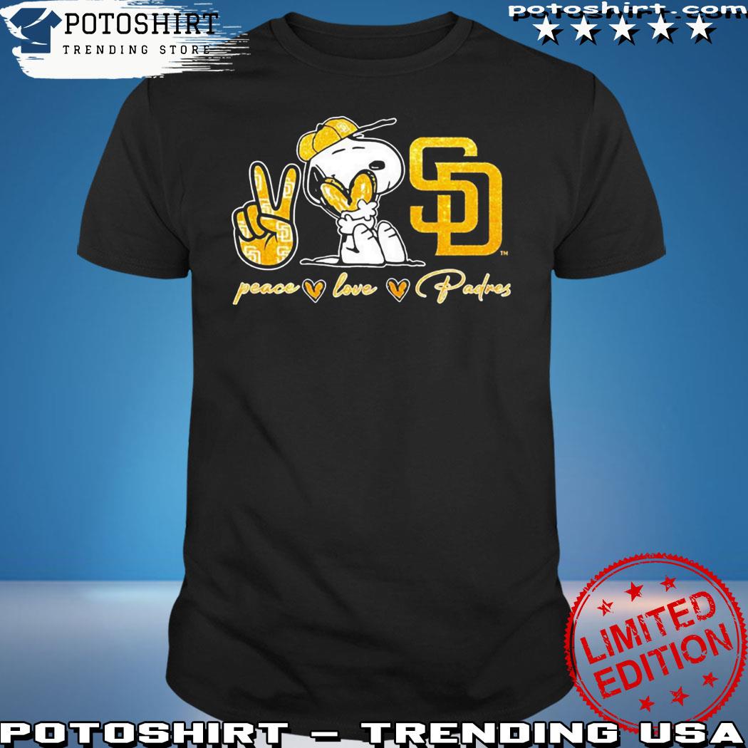 Official snoopy Peace Love San Diego Padres Shirt