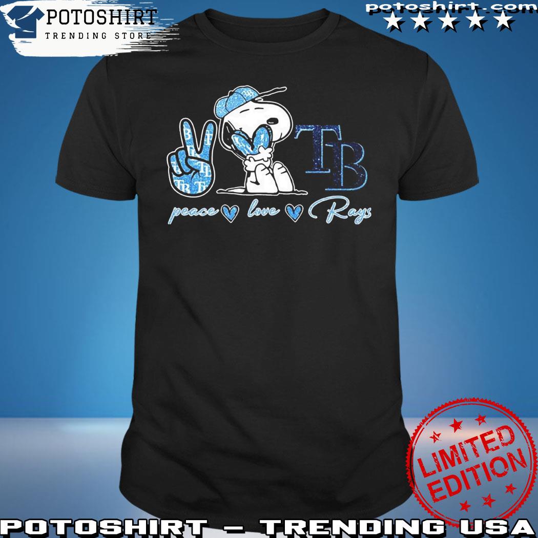 Official snoopy Peace Love Tampa Bay Rays Shirt