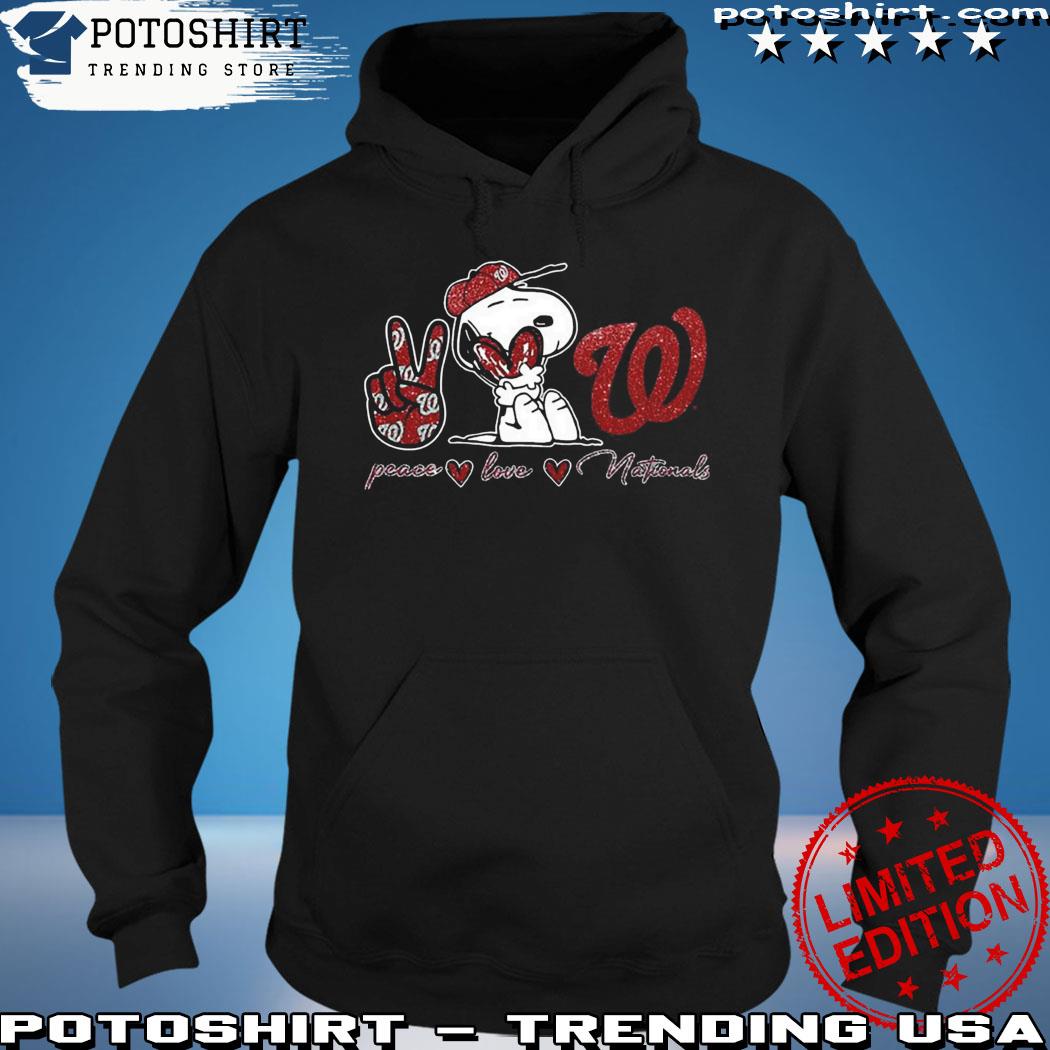 Official snoopy Peace Love Washington Nationals Shirt hoodie