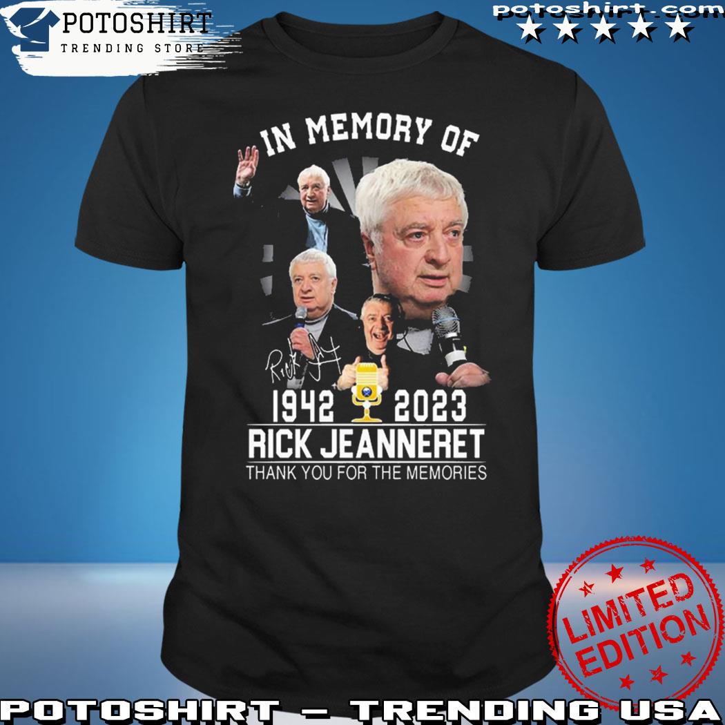 Product in Memory Of 1942 – 2023 Rick Jeanneret Thank You For The Memories T-Shirt