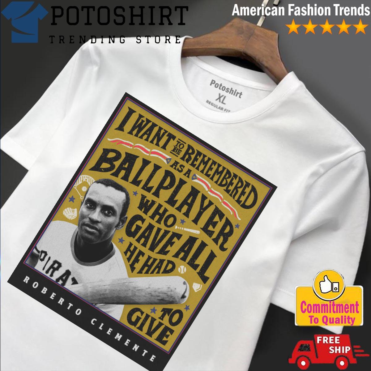 Official Roberto Clemente Pittsburgh Pirates T-Shirts, Pirates