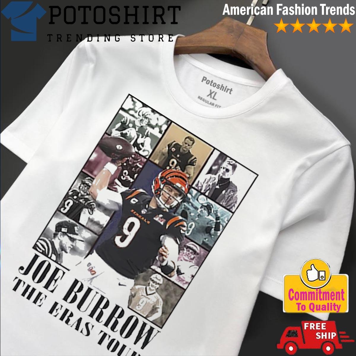 Joe Burrow 9 the Eras tour football poster shirt, hoodie, sweater, long  sleeve and tank top