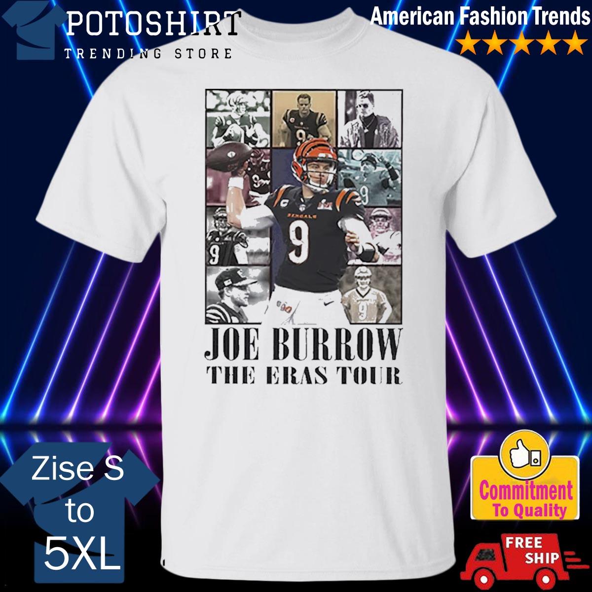 Joe Burrow 9 the Eras tour football poster shirt, hoodie, sweater, long  sleeve and tank top