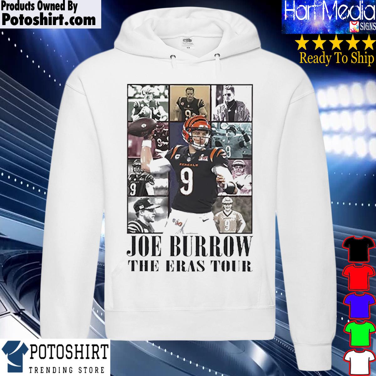 Joe Burrow 9 the Eras tour football poster shirt, hoodie, sweater