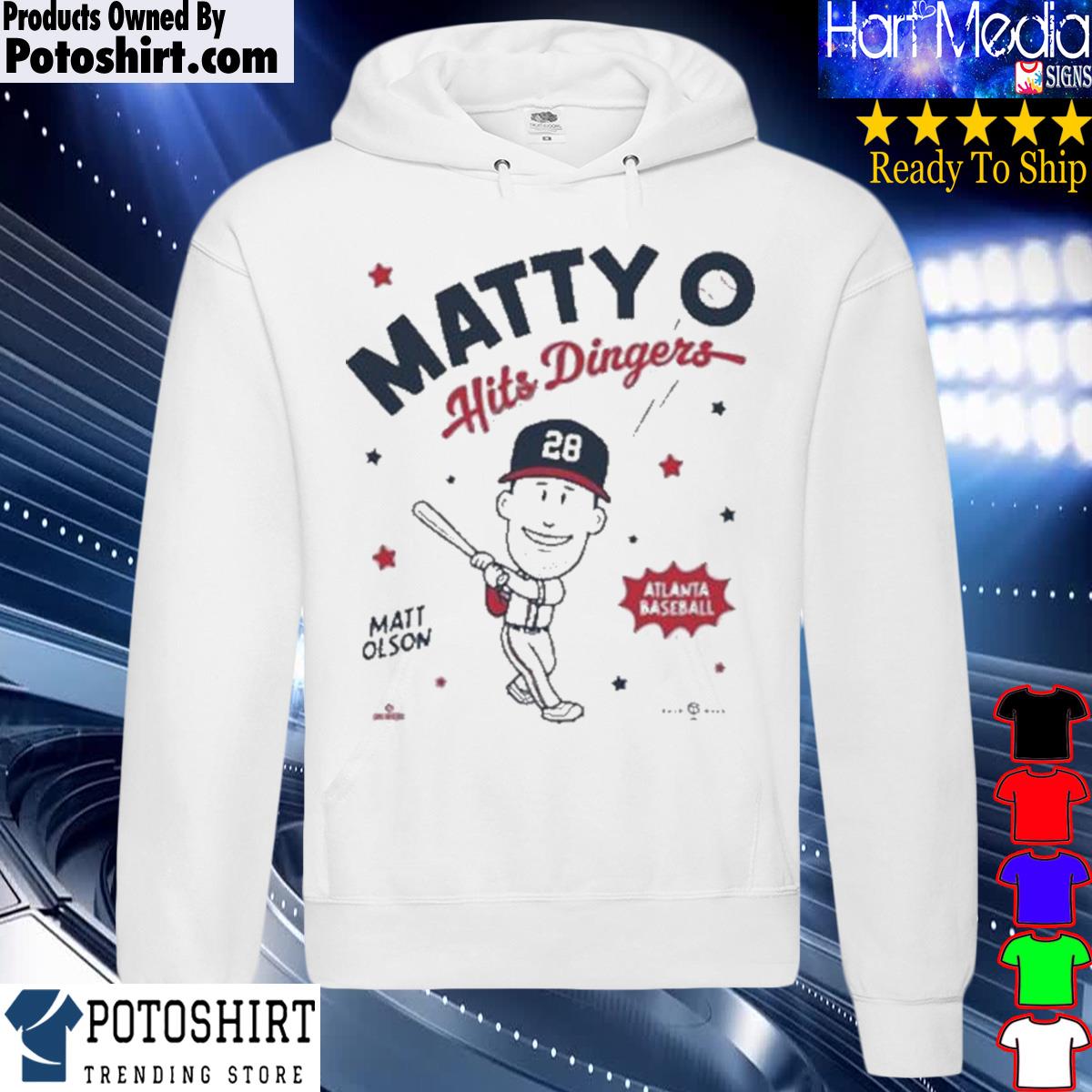 Product rotowear Merch Matty O Hits Dingers Shirt, hoodie, sweater, long  sleeve and tank top