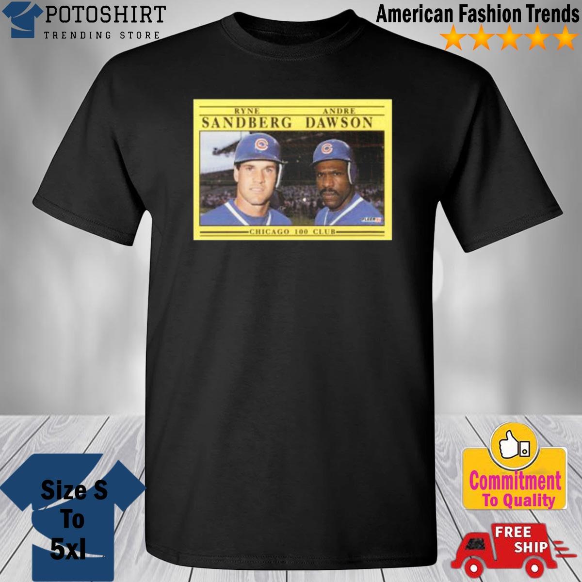 Ryne Sandberg And Andre Dawson Chicago 100 Club Shirt