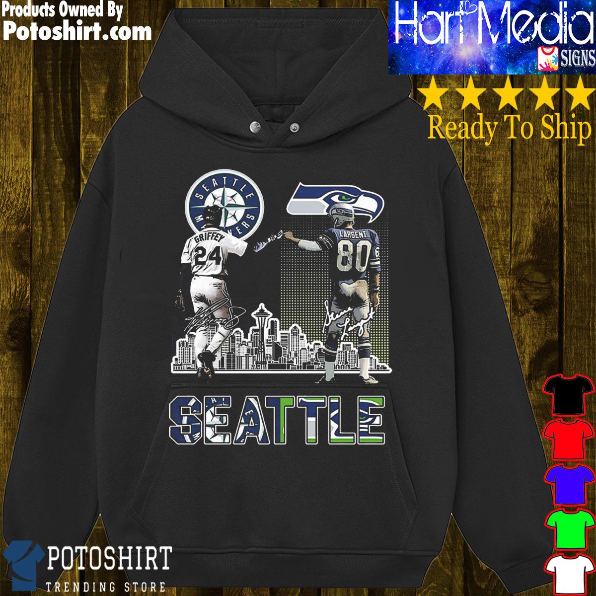 Seatle Mariners Griffey And Seahawks Largent City Champion Signature 2023  Shirt, hoodie, longsleeve, sweatshirt, v-neck tee