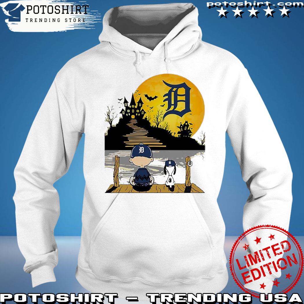 Snoopy Charlie Brown Sit Under Moon Detroit Tigers Halloween Shirt, hoodie,  longsleeve, sweatshirt, v-neck tee