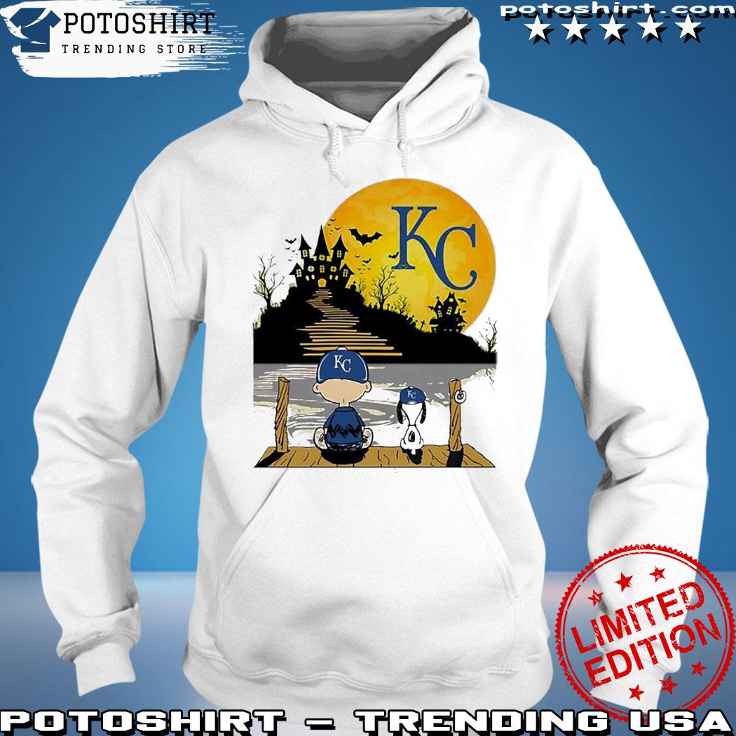 Snoopy and Charlie Brown Sit Under Moon Kansas City Royals