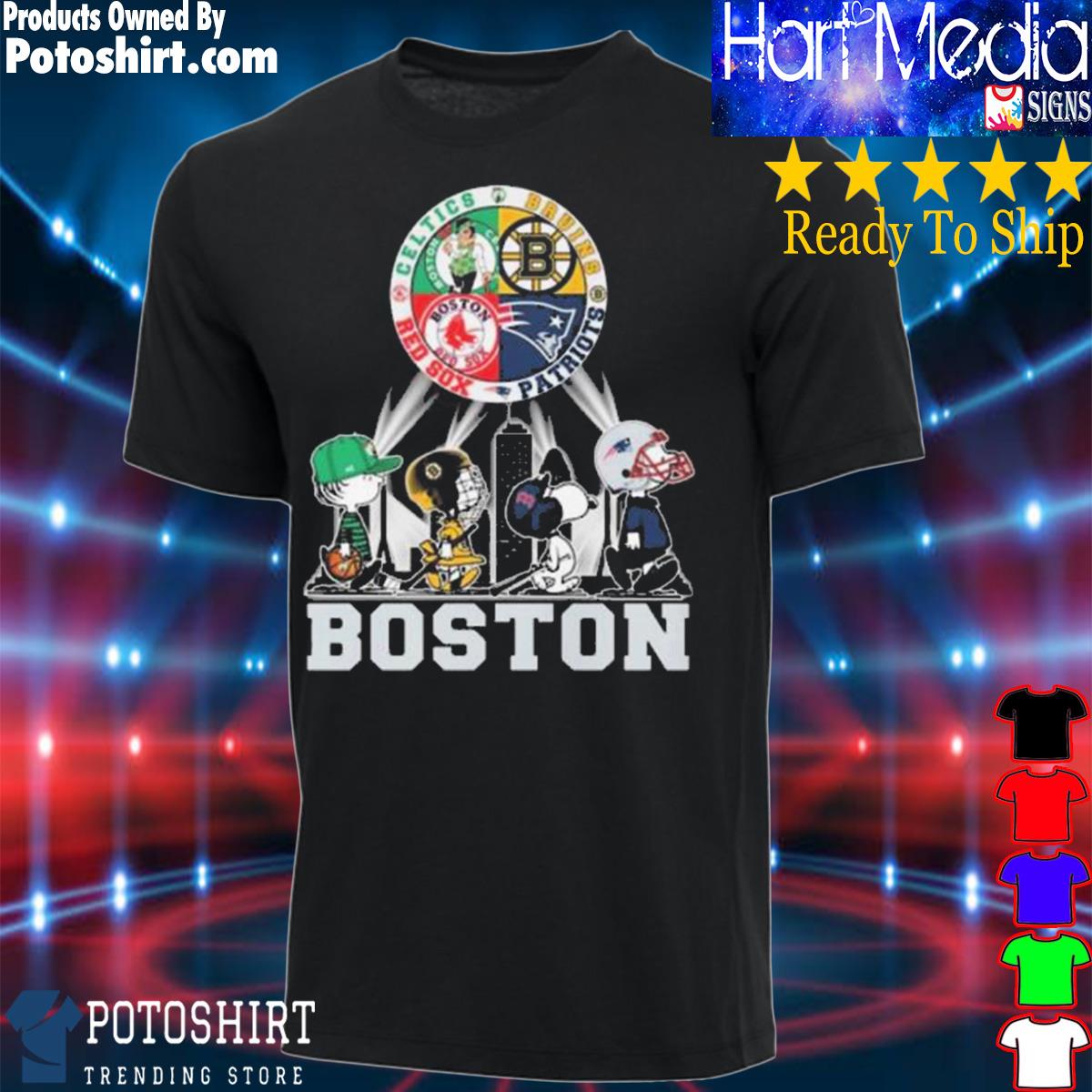 Product the Peanuts characters abbey road Boston sport team 2023