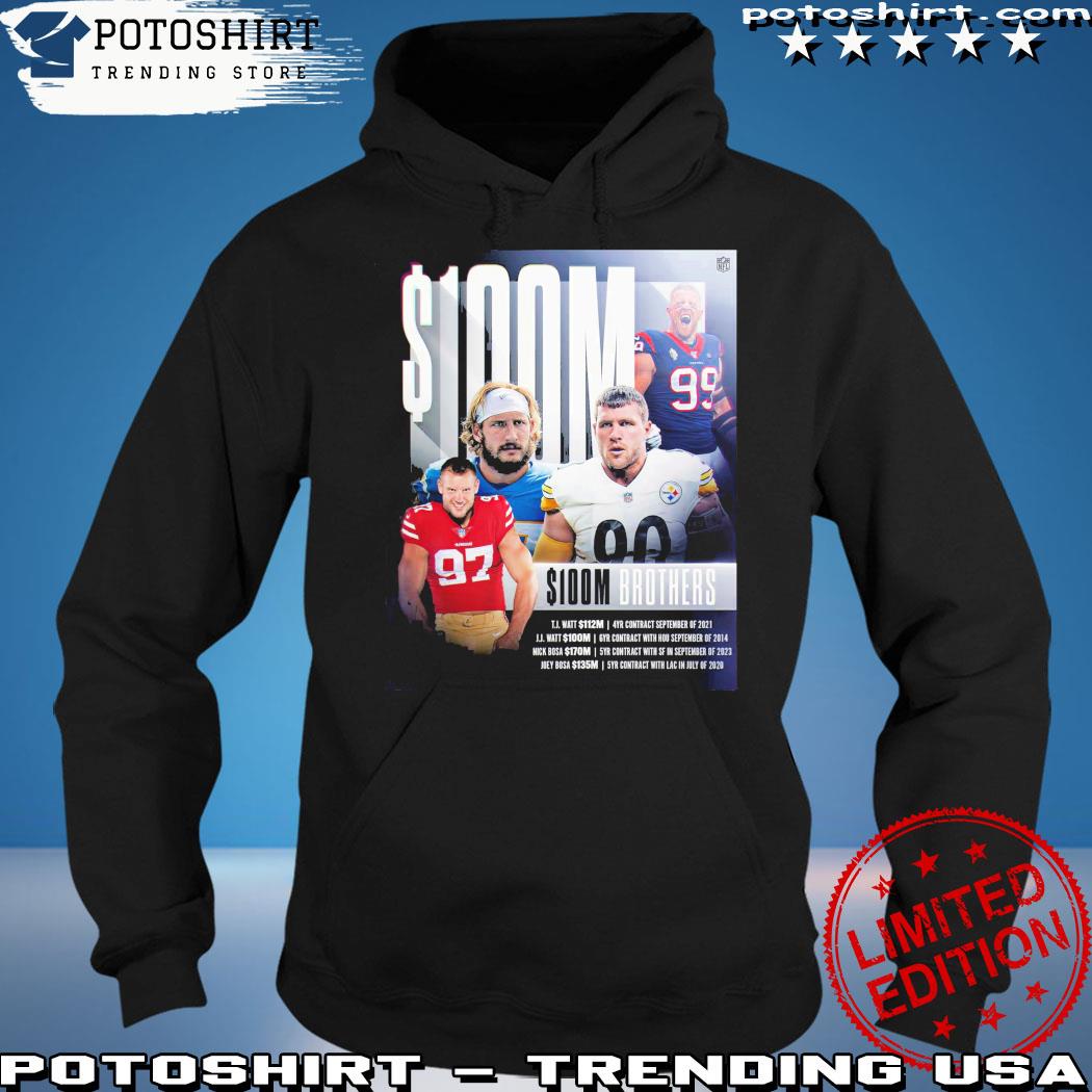 Official 100m Brothers Nfl Shirt, hoodie, sweater, long sleeve and