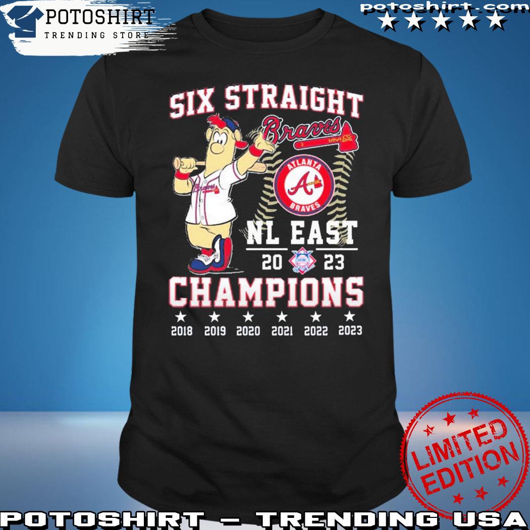 Blooper Six Straight Nl East Champions 2023 Atlanta Braves shirt