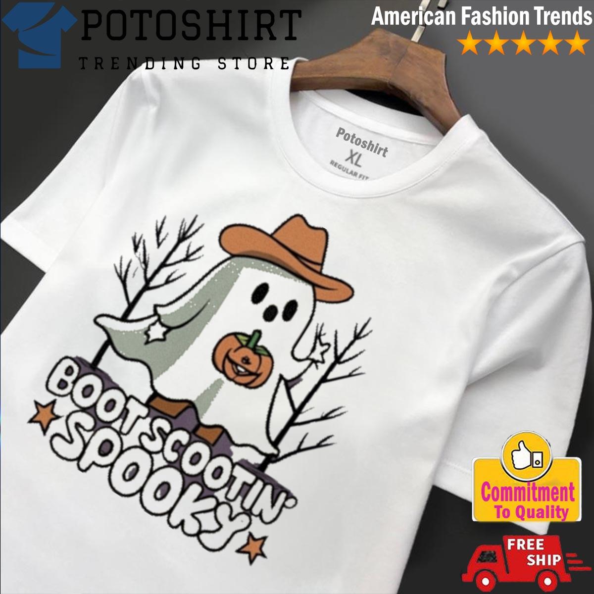 Boot Scootin Spooky Sweatshirt T Shirt Hoodie Spooky Halloween Ghost Shirts  Cowboys Ghost Tshirt Spooky Season Ghost Costumes Cute Ghost Pumpkin Shirts,  hoodie, sweater, long sleeve and tank top