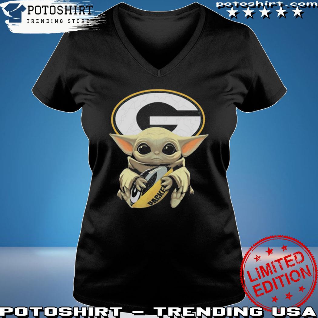 Baby Yoda Hug Heart Green Bay Packers And Chicago Cubs Love You I Do Shirt,Sweater,  Hoodie, And Long Sleeved, Ladies, Tank Top